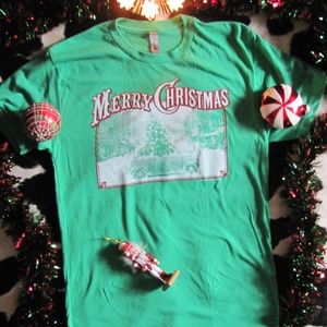 BELLA COTTON LADIES MERRY CHRISTMAS TSHIRT WITH TR